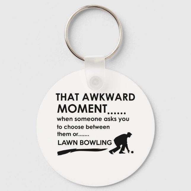 Cool lawn bowl  designs keychain (Front)