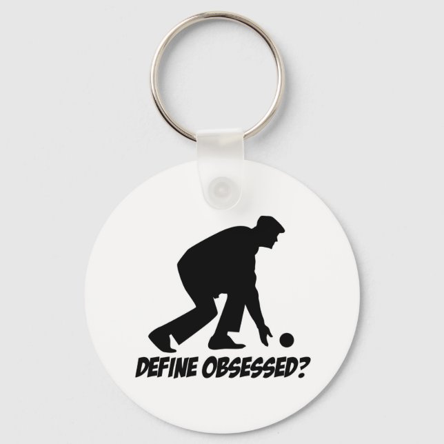 Cool Lawn Bowl Lovers Designs Keychain (Front)