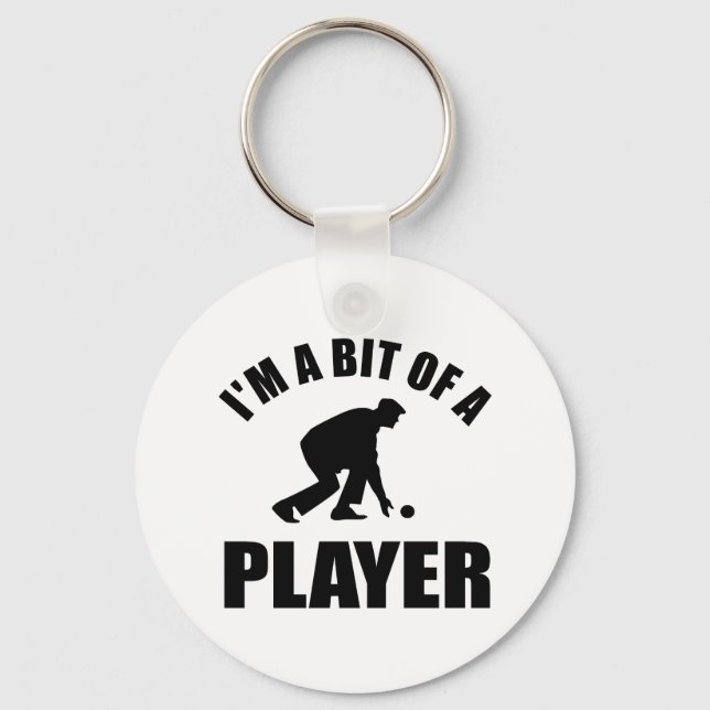 Cool Lawn bowling design Keychain (Front)