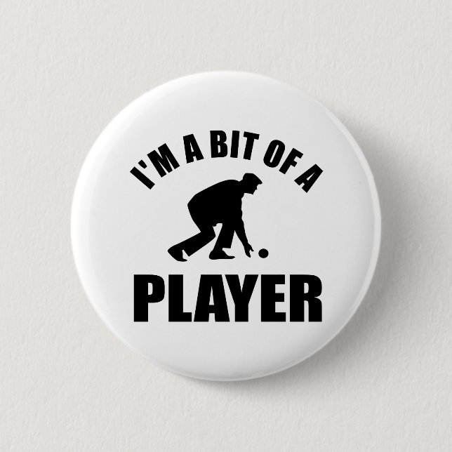 Cool Lawn bowling design Pinback Button (Front)