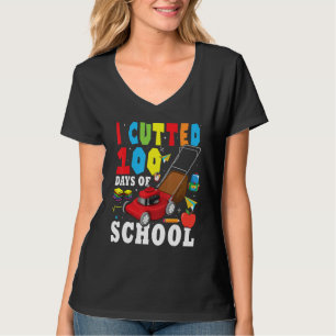 Cool Lawn Mower Apparel 100th Day Of School Teache T-Shirt