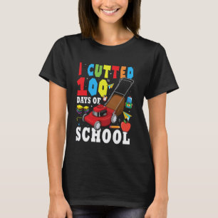 Cool Lawn Mower Apparel 100th Day Of School Teache T-Shirt