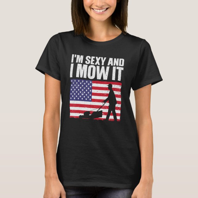 Cool Lawn Mower For Men Women Mowing Landscaper 4t T-Shirt (Front)