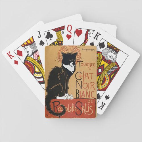 Cool Le Chat Noir et Blanc Poker Cards