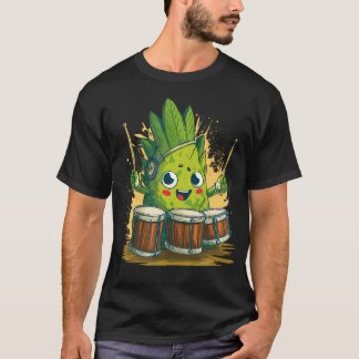 Cool Leaf With Drums For Leaves And Drummer T-Shirt