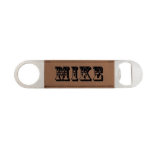 Cool Leather Wrapped Steel Beer Bottle Opener at Zazzle