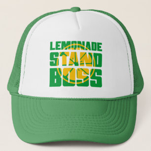cool lemonade stand boss word art trucker hat