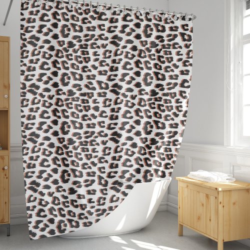 Cool Leopard Animal Print Pattern Shower Curtain
