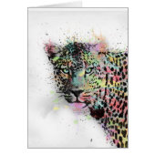 Cool leopard animal watercolor splatters paint (Front)
