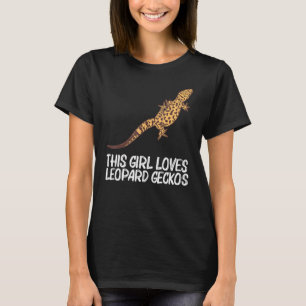 Cool Leopard Gecko For Girls Kid Tiny Dinosaur Liz T-Shirt