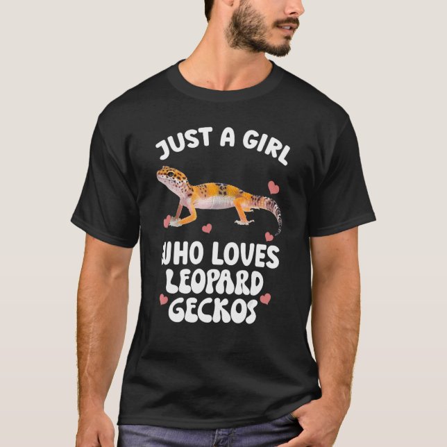 Cool Leopard Gecko For Girls Women Pet Lizard Rept T-Shirt (Front)
