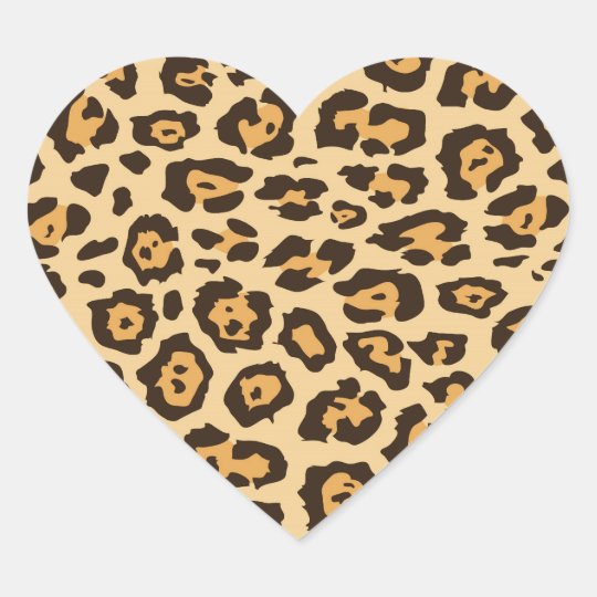 Cool Leopard Print Pattern Gifts for Her Heart Sticker
