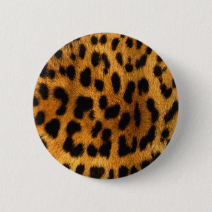 cool leopard skin effect pinback button