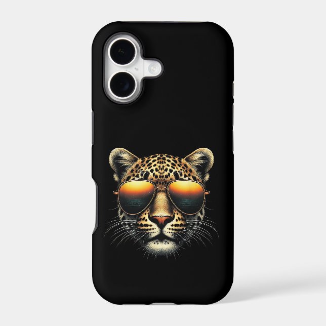 Cool Leopard Wearing Sunglasses Stylish Leopard  Case-Mate iPhone Case (Back)