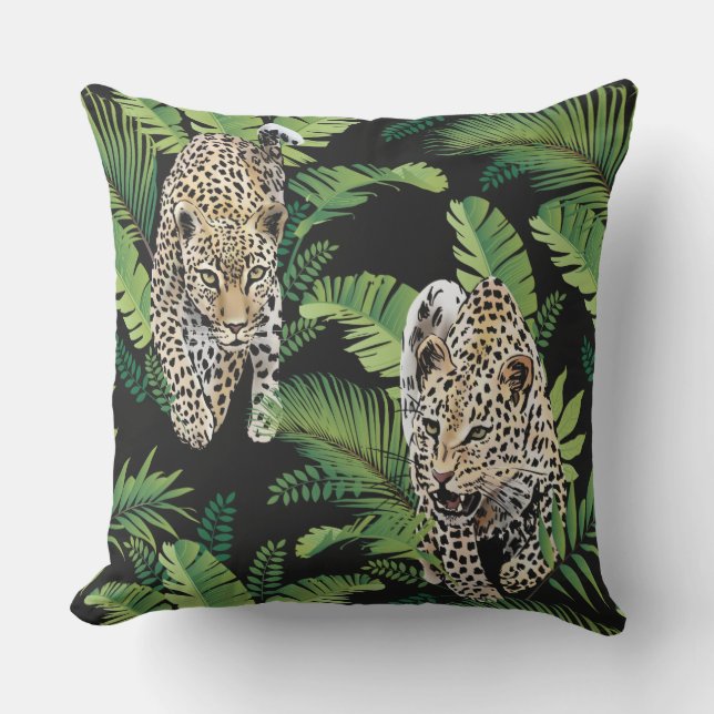 Cool Leopards Pattern throw pillows (Front)