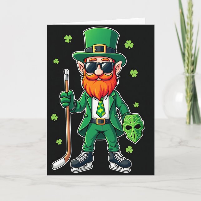 Cool Leprechaun Sports Fun Card (Front)