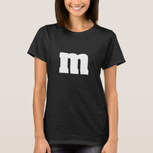 Cool Letter M Alphabet Illustration   Graphic Desi T-Shirt