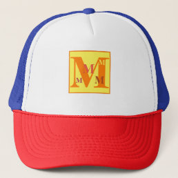 Cool Letter &quot;M&quot; (personalized)    Trucker Hat