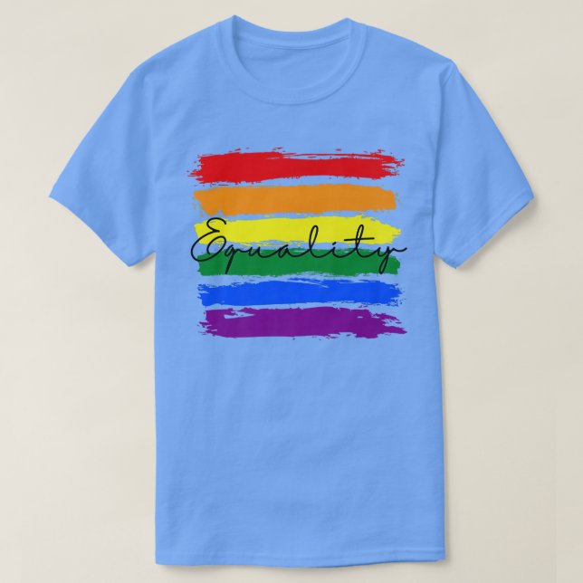 Cool Lgbt Rainbow Pride Flag Design Equality Right T-Shirt (Design Front)