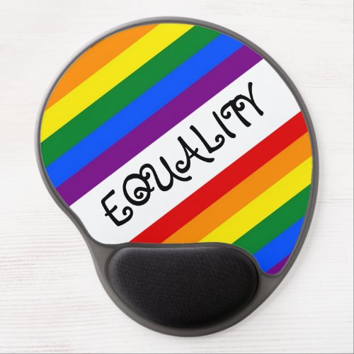 Cool LGBTQ Gay Pride Rainbow Inspirational Quote Gel Mouse Pad