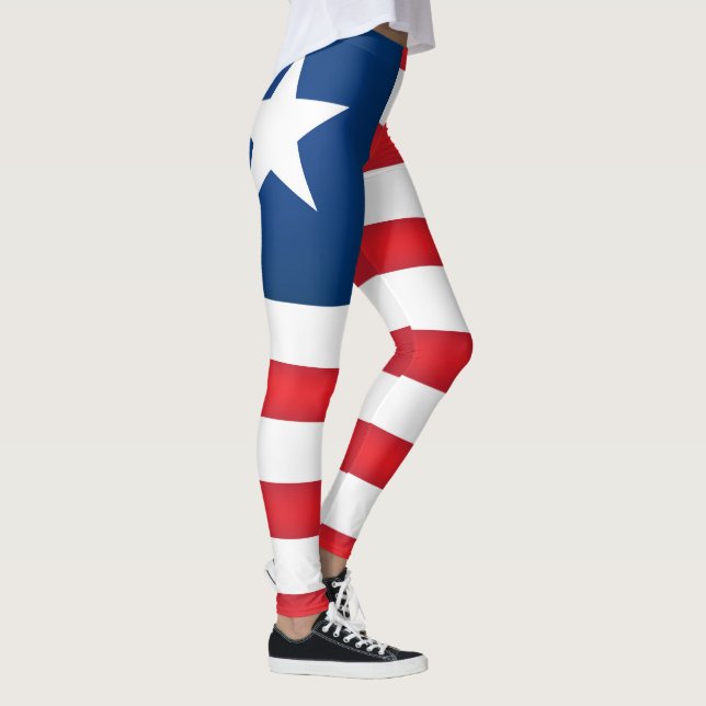 Cool Liberia Flag Fashion Leggings (Right)