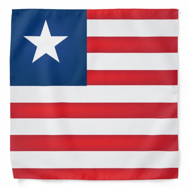 Cool Liberian Flag Fashion Bandana (Front)