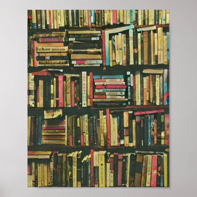 Cool library lover gift poster (Front)