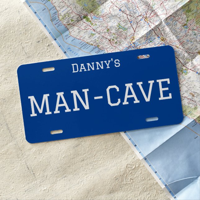 Cool! License Custom Man Cave - Add your Text License Plate (In Situ)