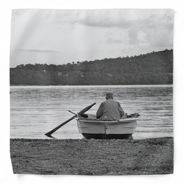 Cool lifestyle cultural photo of Aegean fisherman Bandana (Front)