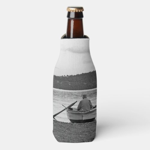 Cool lifestyle cultural photo of Aegean fisherman Bottle Cooler