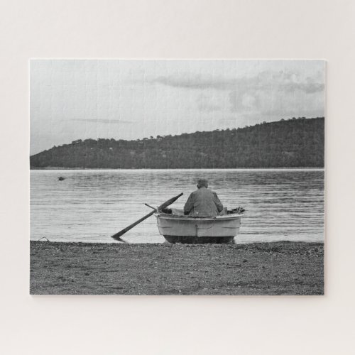 Cool lifestyle cultural photo of Aegean fisherman Jigsaw Puzzle