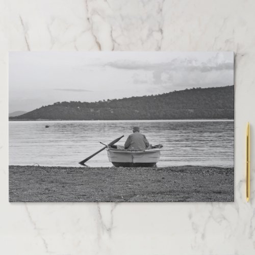 Cool lifestyle cultural photo of Aegean fisherman Paper Pad