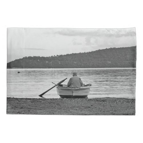 Cool lifestyle cultural photo of Aegean fisherman Pillow Case