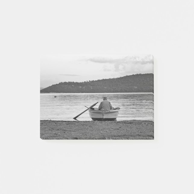 Cool lifestyle cultural photo of Aegean fisherman Post-it Notes (Front)