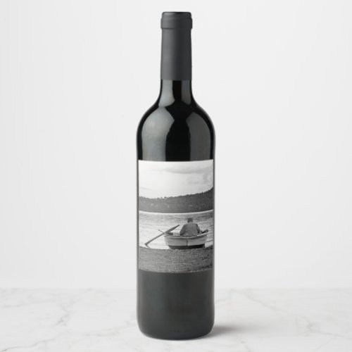 Cool lifestyle cultural photo of Aegean fisherman Wine Label