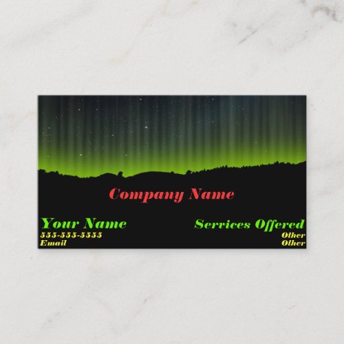 Cool  light business card