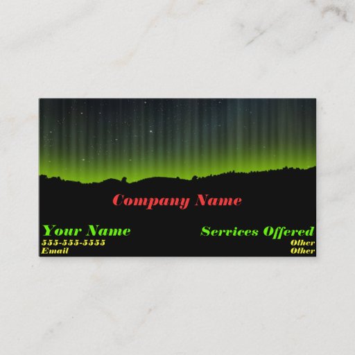 Customizable Cool  light business card