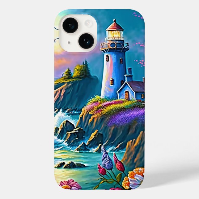 cool lighthouse lovers beach Case-Mate iPhone case (Back)
