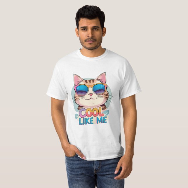Cool Like Me Cat T-Shirt (Front Full)