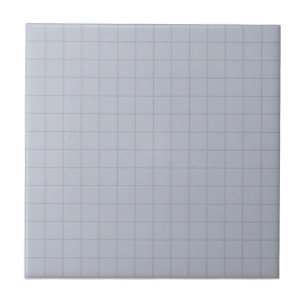 Cool Lilac Checkered Pattern Retro Minimalist Ceramic Tile