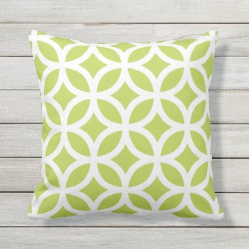 Cool Lime Geometric Pattern Outdoor Pillows by Richard__Stone at Zazzle