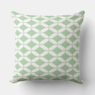 Cool Lime Green Diamond Throw Pillow