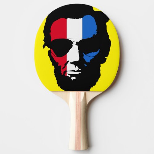 Cool Lincoln Sunglasses Pop Art Red White Blue Ping_Pong Paddle