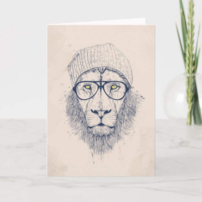 Cool lion card (Front)