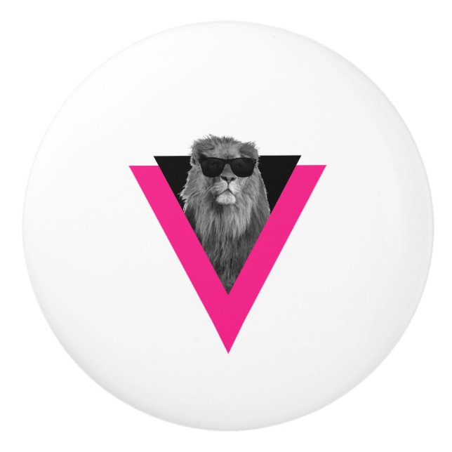 Cool Lion Ceramic Knob (Front)