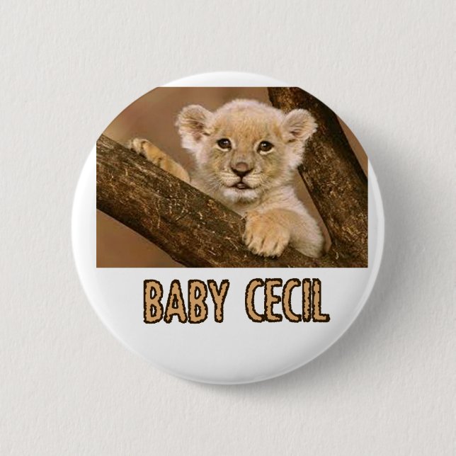 cool Lion designs Button (Front)