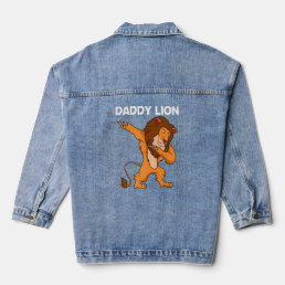 Cool Lion For Men Dad Jungle Safari Animal  Denim Jacket