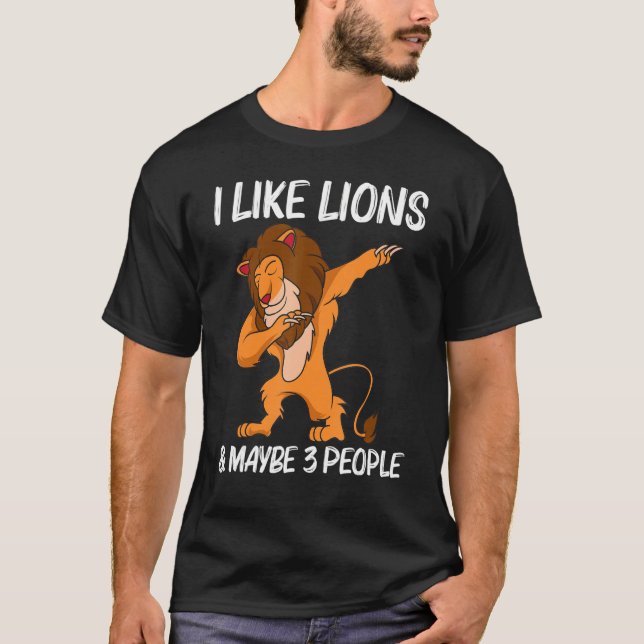 Cool Lion For Men Women Jungle Safari Animal   T-Shirt (Front)
