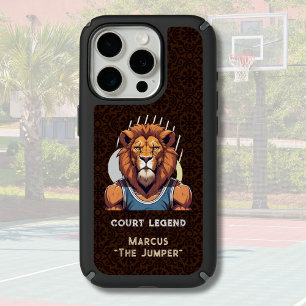 Cool Lion Gifts for Basketball Lovers Coach Fans iPhone 15 Pro Case