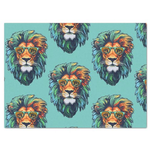 Cool Lion in Sunglasses  Tissue Paper